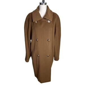Max Mara Camel Wool Double Breasted‎ Coat Made in Italy Size 12